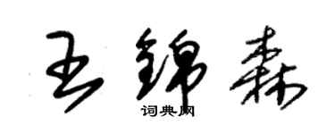 朱锡荣王锦森草书个性签名怎么写
