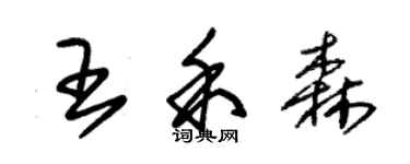 朱锡荣王禾森草书个性签名怎么写
