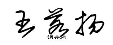 朱锡荣王若扬草书个性签名怎么写