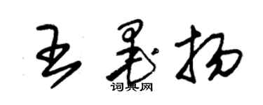 朱锡荣王墨扬草书个性签名怎么写