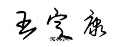 朱锡荣王定康草书个性签名怎么写