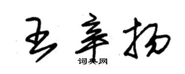 朱锡荣王辛扬草书个性签名怎么写
