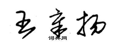 朱锡荣王章扬草书个性签名怎么写