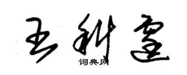 朱锡荣王科霆草书个性签名怎么写