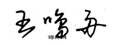 朱锡荣王鸣舟草书个性签名怎么写
