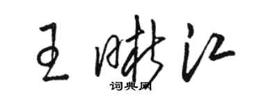 骆恒光王晰江草书个性签名怎么写