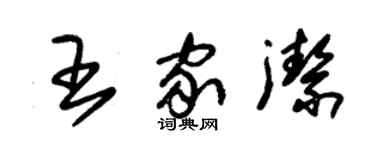 朱锡荣王家洁草书个性签名怎么写