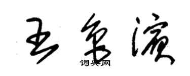 朱锡荣王鲁滨草书个性签名怎么写