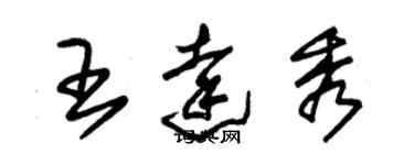 朱锡荣王达秀草书个性签名怎么写