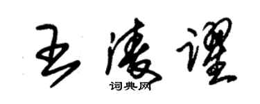 朱锡荣王凌跃草书个性签名怎么写