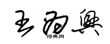朱锡荣王为兴草书个性签名怎么写