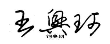 朱锡荣王兴珂草书个性签名怎么写