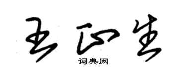 朱锡荣王正生草书个性签名怎么写