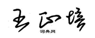 朱锡荣王正培草书个性签名怎么写