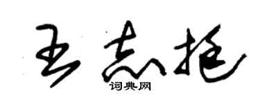 朱锡荣王志挺草书个性签名怎么写