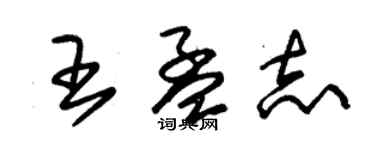 朱锡荣王孟志草书个性签名怎么写