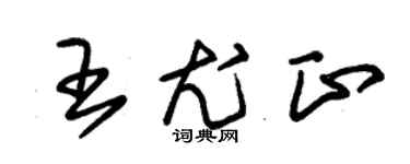 朱锡荣王尤正草书个性签名怎么写