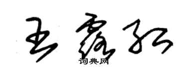 朱锡荣王露红草书个性签名怎么写