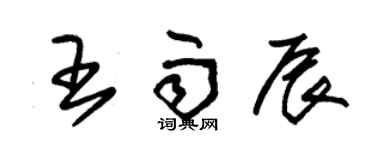 朱锡荣王雨辰草书个性签名怎么写