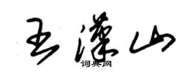 朱锡荣王汉山草书个性签名怎么写
