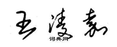 朱锡荣王凌嘉草书个性签名怎么写