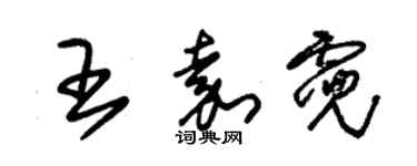 朱锡荣王嘉霓草书个性签名怎么写
