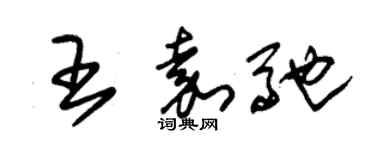 朱锡荣王嘉驰草书个性签名怎么写