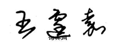 朱锡荣王霆嘉草书个性签名怎么写