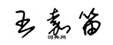 朱锡荣王嘉笛草书个性签名怎么写