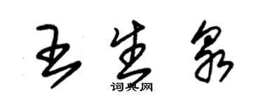 朱锡荣王生泉草书个性签名怎么写