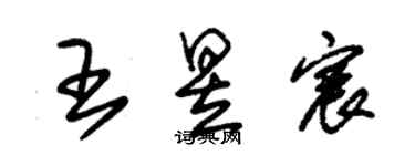 朱锡荣王昱宸草书个性签名怎么写