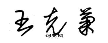 朱锡荣王克菊草书个性签名怎么写