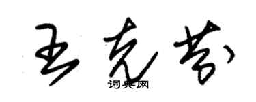 朱锡荣王克芬草书个性签名怎么写