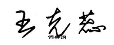朱锡荣王克蕊草书个性签名怎么写