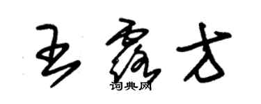 朱锡荣王露方草书个性签名怎么写