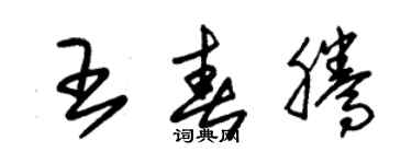 朱锡荣王春腾草书个性签名怎么写