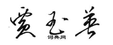 骆恒光贾玉英草书个性签名怎么写