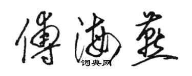骆恒光傅海燕草书个性签名怎么写