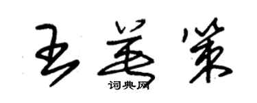 朱锡荣王英策草书个性签名怎么写