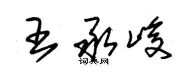 朱锡荣王承峻草书个性签名怎么写