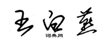 朱锡荣王白燕草书个性签名怎么写