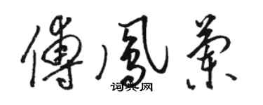 骆恒光傅凤兰草书个性签名怎么写