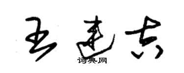朱锡荣王连吉草书个性签名怎么写