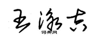 朱锡荣王泳吉草书个性签名怎么写