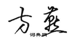 骆恒光方燕草书个性签名怎么写