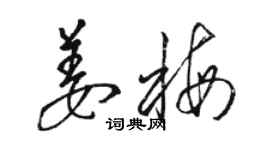 骆恒光姜梅草书个性签名怎么写