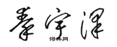 骆恒光秦宇泽草书个性签名怎么写