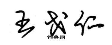 朱锡荣王戈仁草书个性签名怎么写