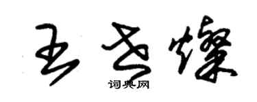 朱锡荣王世灿草书个性签名怎么写