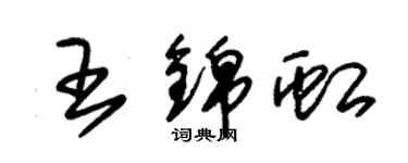朱锡荣王锦虹草书个性签名怎么写